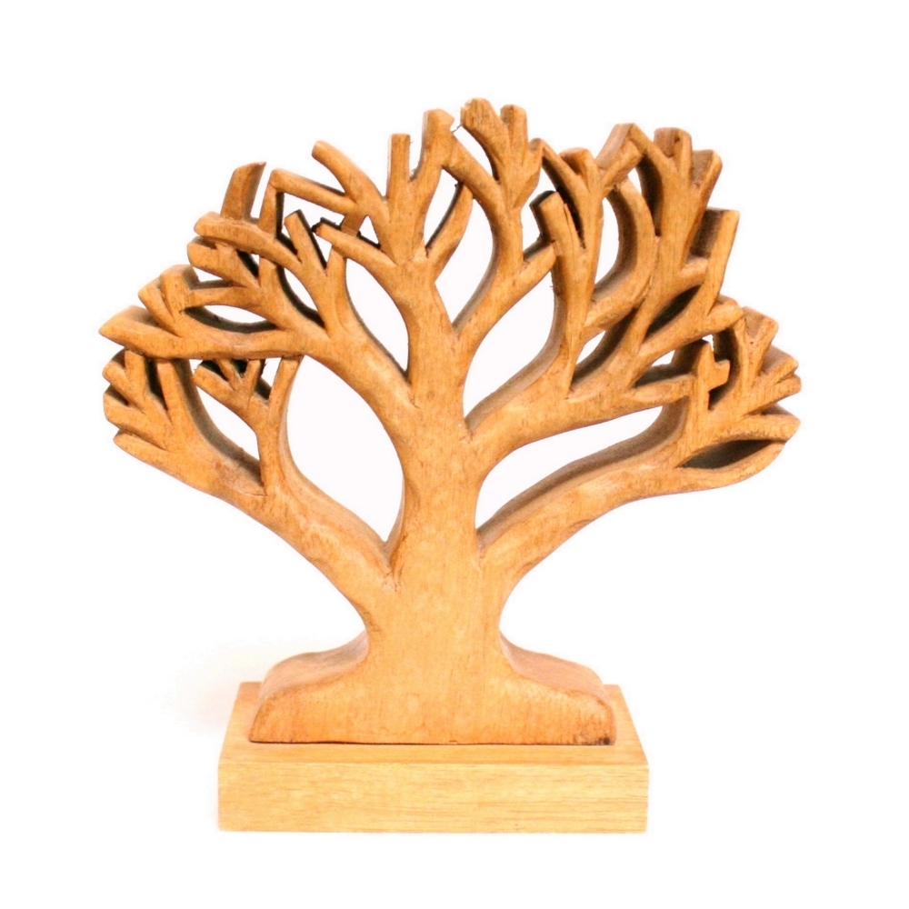 Carved Wooden Tree Sculpture